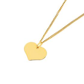 9ct-Gold-Heart-Disc-Pendant on sale