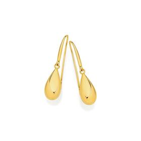 9ct-Gold-Teardrop-Hook-Drop-Earrings on sale