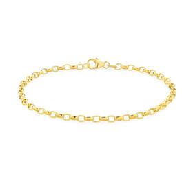 9ct-Gold-19cm-Solid-Oval-Belcher-Bracelet on sale