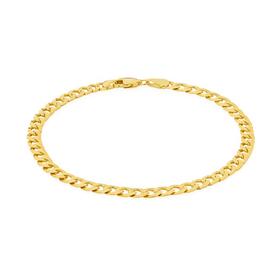 9ct-Gold-195cm-Solid-Bevelled-Curb-Bracelet on sale