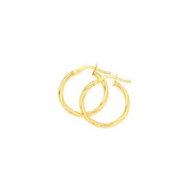 9ct-Gold-15mm-Twist-Hoop-Earrings on sale