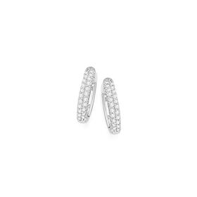 9ct-White-Gold-Diamond-Small-Pave-Earrings on sale