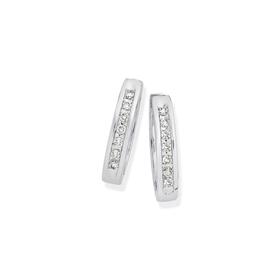 9ct-White-Gold-Diamond-Huggie-Earrings on sale