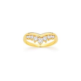 Alora+9ct+Gold+1%2F2+Carat+TW+Lab+Grown+Diamond+V+Shape+Ring