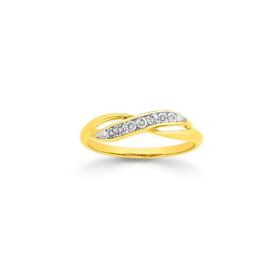 9ct-Gold-Diamond-Crossover-Ring on sale