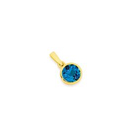 9ct-Gold-London-Blue-Topaz-Pendant on sale