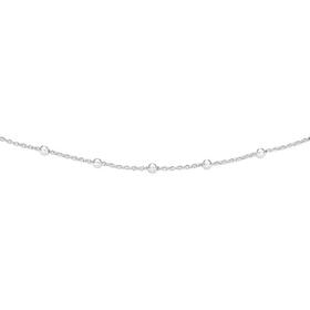 Sterling-Silver-50cm-Ball-Station-Cable-Chain on sale
