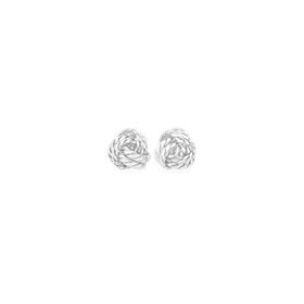 Silver-Rope-Knot-8mm-Stud-Earrings on sale