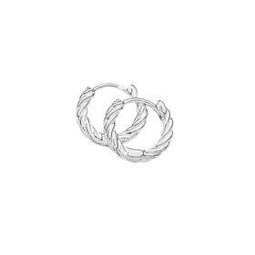 Sterling+Silver+Twisted+13mm+Huggie+Earrings