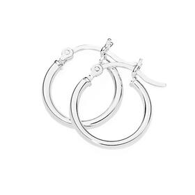 Sterling+Silver+2x12mm+Polished+Tube+Hoop+Earrings