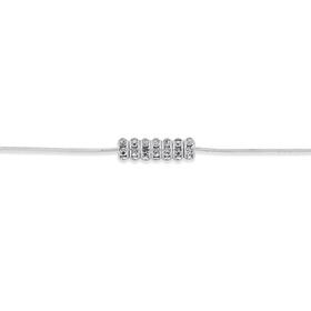 Silver-Silver-Plated-Crystal-7-Lucky-Rings-Anklet on sale