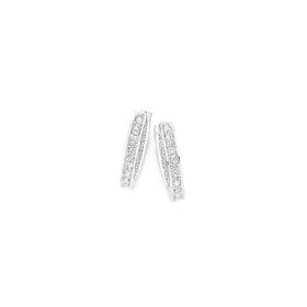 Silver-CZ-15mm-Inside-Out-Huggie-Earrings on sale