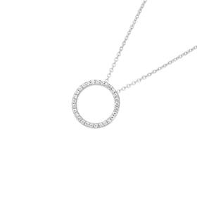 Silver-CZ-15mm-Fine-Open-Circle-Pendant on sale