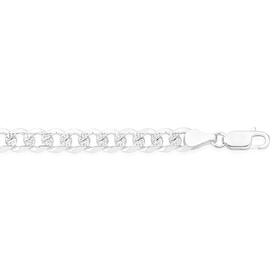 Silver-19cm-Flat-Curb-Bracelet-Made-In-Italy on sale