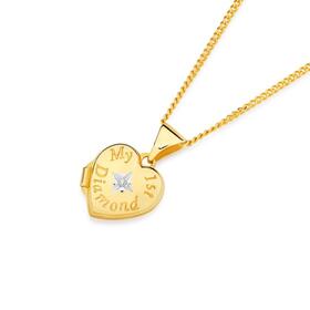 9ct-Gold-My-First-Diamond-Heart-Locket on sale