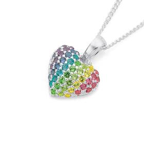 Sterling-Silver-Crystal-Pave-Heart-Pendant on sale