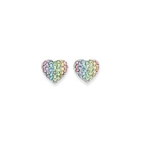 Sterling-Silver-Crystal-Pave-Heart-Earrings on sale