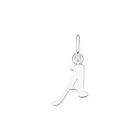 Silver-Italic-A-Initial-Charm on sale