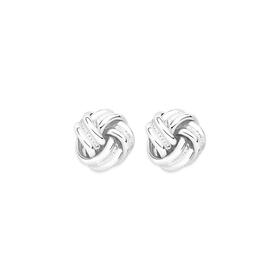Sterling-Silver-Double-Wire-Knot-8mm-Stud-Earrings on sale