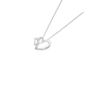 Silver-CZ-Open-Heart-Pendant on sale