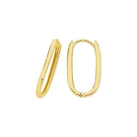 9ct-Gold-Large-Oval-Huggie-Earrings on sale