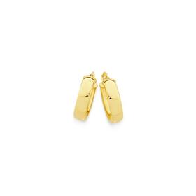9ct-Gold-4x10mm-Half-Round-Hoop-Earrings on sale