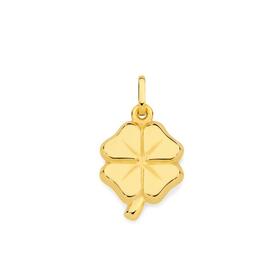 9ct-Gold-12mm-Four-Leaf-Clover-Charm on sale