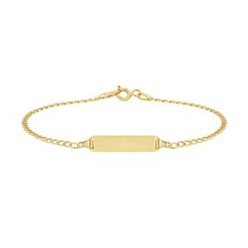 9ct-Gold-19cm-Solid-Curb-Identity-Bracelet on sale