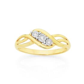 9ct-Gold-Diamond-Trilogy-Ring on sale