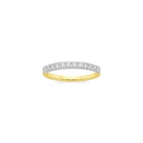 9ct+Gold+Diamond+Band