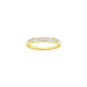9ct+Gold+Diamond+Band