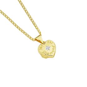 9ct+Gold+%26quot%3BMy+First+Diamond%26quot%3B+Heart+Locket