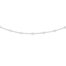 Italian-Sterling-Silver-50cm-Ball-Station-Cable-Chain on sale