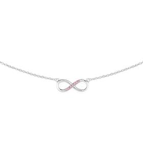 Sterling-Silver-Cubic-Zirconia-45cm-Infinity-Necklet on sale