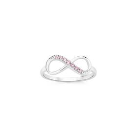 Sterling+Silver+Cubic+Zirconia+Fine+Infinity+Ring