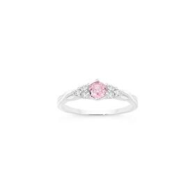 Silver-CZ-Fine-Dress-Ring-Size-O on sale