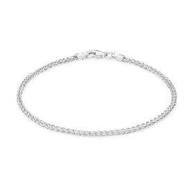 Italian+Sterling+Silver+19cm+Wheat+Link+Bracelet