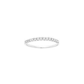Silver-CZ-Fine-Half-Eternity-Ring-Size-N on sale