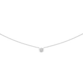 Sterling+Silver+Cubic+Zirconia+45cm+Necklet