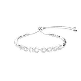 Silver-CZ-Infinity-Ball-Friendship-Bracelet on sale