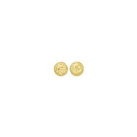 9ct+Gold+4mm+Diamond-cut+Ball+Stud+Earrings