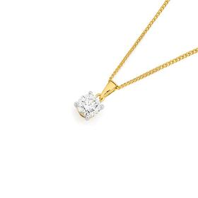 Alora-9ct-Gold-Lab-Grown-Diamond-Solitaire-Pendant on sale