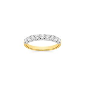 Alora+9ct+Gold+3%2F4+Carat+TW+Lab+Grown+Diamond+Band
