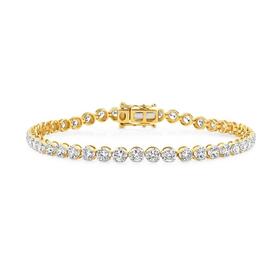 Alora+9ct+Gold+3+Carats+TW+Lab+Grown+Diamond+Tennis+Bracelet