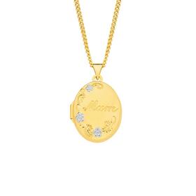 9ct+Gold+%26%23039%3BMum%26%23039%3B+Oval+Locket