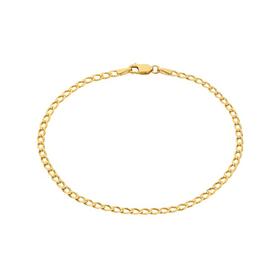 9ct-Gold-19cm-Solid-Open-Curb-Bracelet on sale