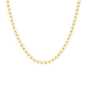 9ct-Gold-45cm-Solid-Diamond-Cut-Curb-Chain on sale