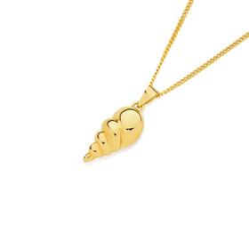 9ct+Gold+Sea+Shell+Pendant