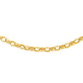 9ct-Gold-45cm-Solid-Oval-Belcher-Bolt-Ring-Necklet on sale