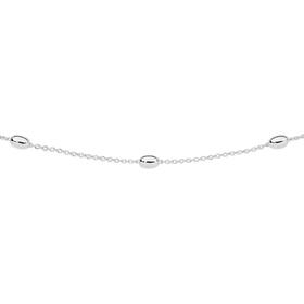 Sterling-Silver-45cm-Oval-Bead-Trace-Chain-Made-In-Italy on sale